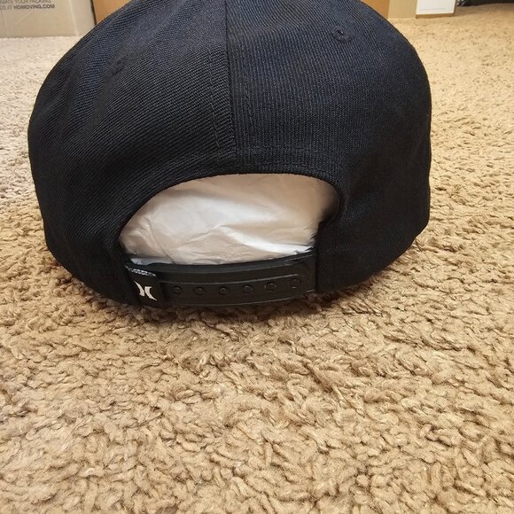 Hurley Snapback Hat Black Gray Cap Wool Blend Yupoong Classics OSFA - Picture 5 of 10